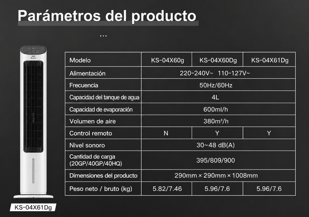 Aire Pórtatil Gree Modelo KS-04X61Dg